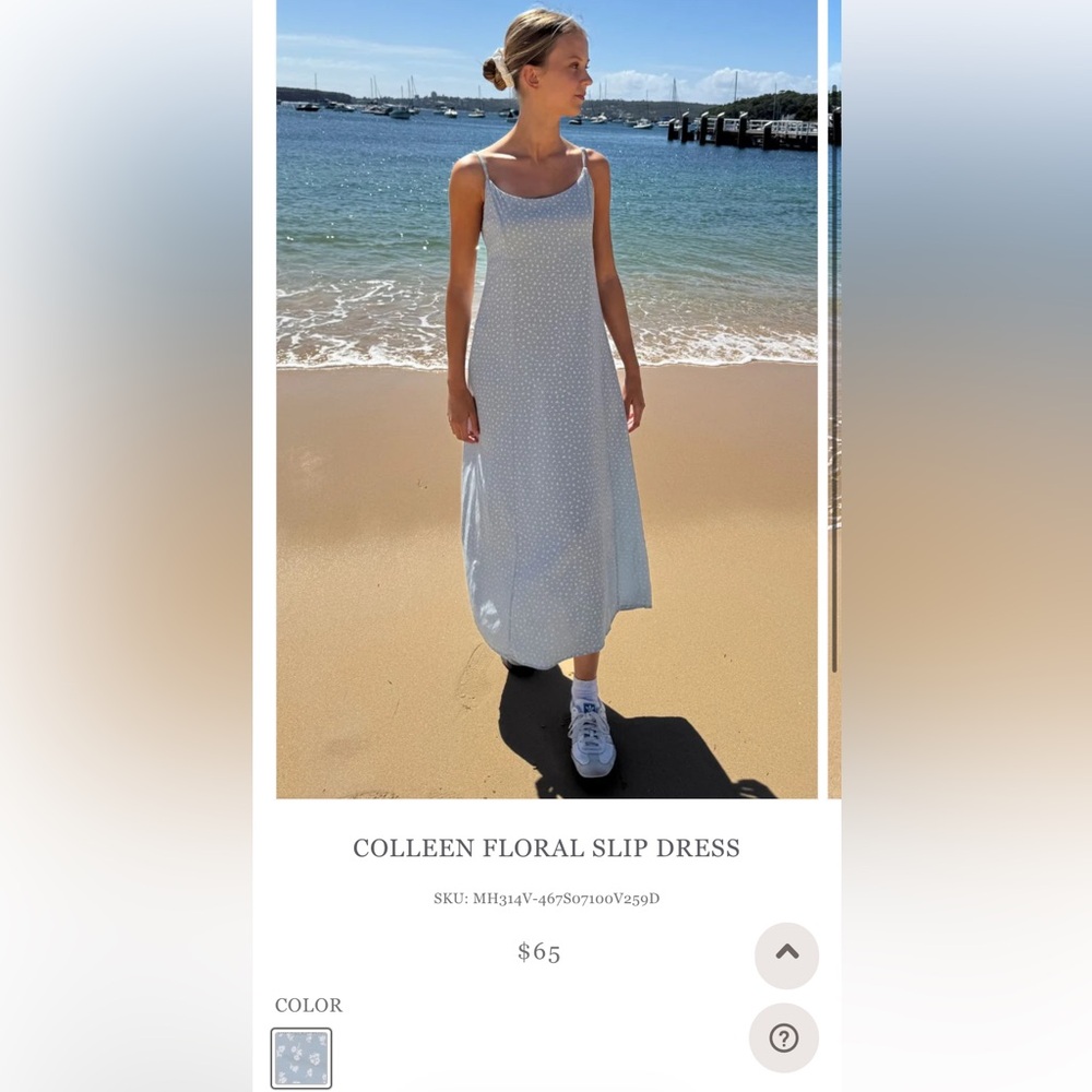Brandy Melville Colleen Floral Slip Dress NWOT